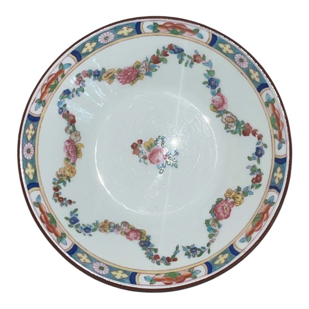 Minton Bone China A4807 Floral Garland Saucer / Small Plate 5.75 Inches